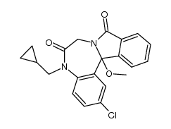 2-chloro-5-(cyclopropylmethyl)-13b-methoxy-5H-benzo[5,6][1,4]diazepino[7,1-a]isoindole-6,9(7H,13bH)-dione结构式