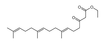 (6E,10E)-7,11,15-TRIMETHYL-3-OXOHEXADECA-6,10,14-TRIENOIC ACID, ETHYL ESTER, (MIXTURE OF ISOMERS)结构式