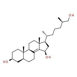 cholest-8(14)-ene-3,15,26-triol Structure