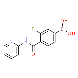 3-Fluoro-4-(2-pyridylcarbamoyl)benzeneboronic acid结构式