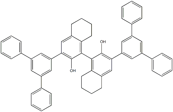 (R)-5,5',6,6',7,7',8,8'-Octahydro-3,3'-bis([1,1':3',1''-terphenyl]-5'-yl)-[1,1'-binaphthalene]-2,2'-diol Structure