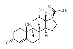 Pregn-4-ene-3,20-dione,12-hydroxy-, (12a)- Structure