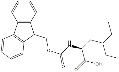 (S)-2-(((9H-fluoren-9-yl)methoxy)carbonylamino)-4-ethylhexan Structure