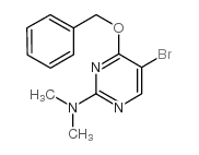 4-(苄氧基)-5-溴-N,N-二甲基嘧啶-2-胺结构式