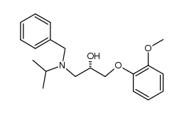 (S)-1-(benzyl(isopropyl)amino)-3-(2-methoxyphenoxy)propan-2-ol结构式