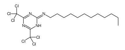 N-dodecyl-4,6-bis(trichloromethyl)-1,3,5-triazin-2-amine Structure