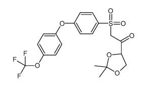 1-[(4R)-2,2-dimethyl-1,3-dioxolan-4-yl]-2-[4-[4-(trifluoromethoxy)phenoxy]phenyl]sulfonylethanone Structure