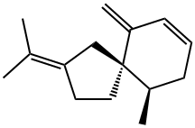 (5R,10R)-10-Methyl-6-methylene-2-isopropylidenespiro[4.5]dec-7-ene Structure