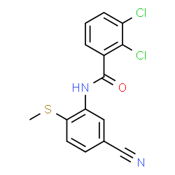 2,3-DICHLORO-N-[5-CYANO-2-(METHYLSULFANYL)PHENYL]BENZENECARBOXAMIDE结构式