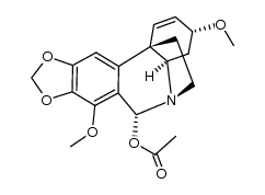 6α-acetoxy-3α,7-dimethoxy-crin-1-ene结构式