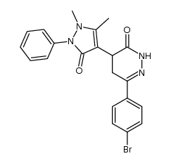 6-(p-bromophenyl)-4-(4-anitpyrinyl)-4,5-dihydropyridazin-3(2H)-one Structure