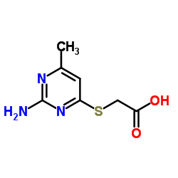 (2-AMINO-6-METHYL-PYRIMIDIN-4-YLSULFANYL)-ACETIC ACID structure