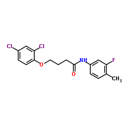 4-(2,4-Dichlorophenoxy)-N-(3-fluoro-4-methylphenyl)butanamide结构式