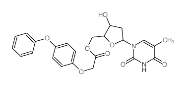 [3-hydroxy-5-(5-methyl-2,4-dioxo-pyrimidin-1-yl)oxolan-2-yl]methyl 2-(4-phenoxyphenoxy)acetate Structure