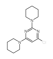 Pyrimidine,4-chloro-2,6-di-1-piperidinyl- structure