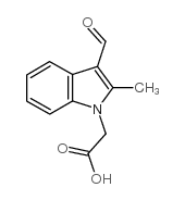 (3-甲酰基-2-甲基-吲哚-1-基)-乙酸结构式