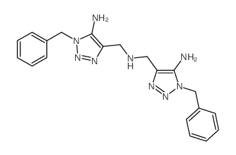 1H-1,2,3-Triazole-4-methanamine,5-amino-N-[[5-amino-1-(phenylmethyl)-1H-1,2,3-triazol-4-yl]methyl]-1-(phenylmethyl)- structure