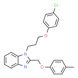 1-(3-(4-chlorophenoxy)propyl)-2-((p-tolyloxy)methyl)-1H-benzo[d]imidazole structure