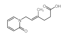 4-methyl-6-(2-oxopyridin-1-yl)hex-4-enoic acid结构式