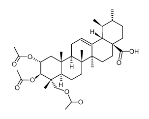 2,3,23-TRI(ACETYLOXY)-(2ALPHA,3BETA,4ALPHA)-URS-12-EN-28-OIC ACID Structure