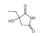 3-Ethyl-3-hydroxy-2,5-pyrrolidinedione结构式