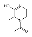 Piperazinone, 4-acetyl-3-methyl- (9CI) structure