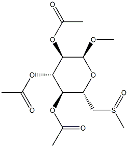 Methyl 2-O,3-O,4-O-triacetyl-6-deoxy-6-(methylsulfinyl)-α-D-glucopyranoside picture