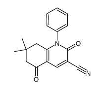 7,7-dimethyl-2,5-dioxo-1-phenyl-1,2,5,6,7,8-hexahydro-quinoline-3-carbonitrile结构式