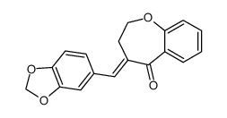 4-benzo[1,3]dioxol-5-ylmethylene-3,4-dihydro-2H-benzo[b]oxepin-5-one Structure