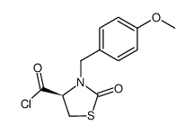 (S)-3-(4-Methoxy-benzyl)-2-oxo-thiazolidine-4-carbonyl chloride结构式