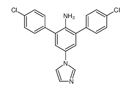 2,6-bis(4-chlorophenyl)-4-imidazol-1-ylaniline结构式