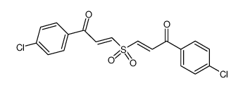 (E)-1-(4-Chloro-phenyl)-3-[(E)-3-(4-chloro-phenyl)-3-oxo-prop-1-ene-1-sulfonyl]-propenone结构式