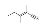 (E)-2,3-dimethylpent-2-enenitrile结构式