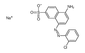 sodium 5(or 8)-amino-8(or 5)-[(2-chlorophenyl)azo]naphthalene-2-sulphonate structure