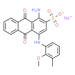 sodium 1-amino-9,10-dihydro-4-[(2-methoxy-5-methylphenyl)amino]-9,10-dioxoanthracene-2-sulphonate结构式