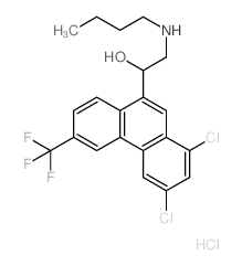 2-butylamino-1-[1,3-dichloro-6-(trifluoromethyl)phenanthren-9-yl]ethanol structure