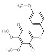 2,3-dimethoxy-5-[(4-methoxyphenyl)methylsulfanyl]cyclohexa-2,5-diene-1,4-dione结构式