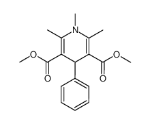 dimethyl 1,2,6-trimethyl-4-phenyl-1,4-dihydropyridine-3,5-dicarboxylate结构式