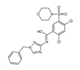 N-(1-benzyl-1,2,4-triazol-3-yl)-2,4-dichloro-5-morpholin-4-ylsulfonylbenzamide Structure