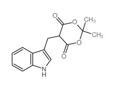 1,3-Dioxane-4,6-dione,5-(1H-indol-3-ylmethyl)-2,2-dimethyl- Structure