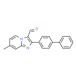 2-BIPHENYL-4-YL-7-METHYLIMIDAZO[1,2-A]PYRIDINE-3-CARBALDEHYDE结构式