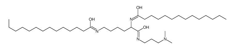 N,N'-[1-[[[3-(dimethylamino)propyl]amino]carbonyl]pentane-1,5-diyl]bismyristamide Structure