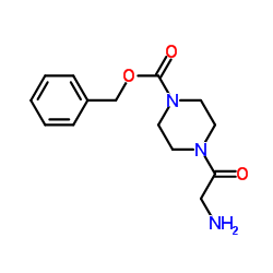 Benzyl 4-glycyl-1-piperazinecarboxylate Structure