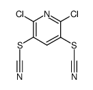 2,6-dichloro-3,5-bis(thiocyanato)pyridine结构式