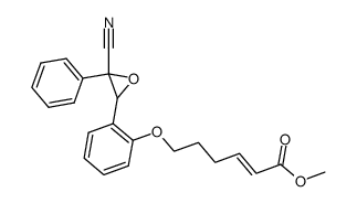 (2E)-6-[2-(3-Cyan-cis-3-phenyl-2-oxiranyl)phenoxy]-2-hexensaeure-methylester结构式