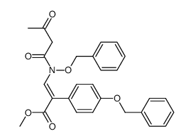 methyl (E)-3-(N-(benzyloxy)-3-oxobutanamido)-2-(4-(benzyloxy)phenyl)acrylate Structure