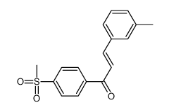 3-(3-methylphenyl)-1-(4-methylsulfonylphenyl)prop-2-en-1-one结构式