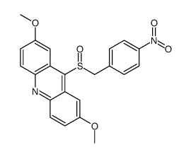 2,7-dimethoxy-9-[(4-nitrophenyl)methylsulfinyl]acridine结构式