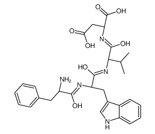 (2S)-2-[[(2S)-2-[[(2S)-2-[[(2S)-2-amino-3-phenylpropanoyl]amino]-3-(1H-indol-3-yl)propanoyl]amino]-3-methylbutanoyl]amino]butanedioic acid结构式