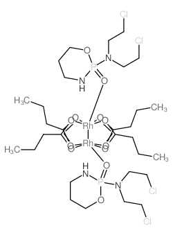 Rhodium,bis[N,N-bis(2-chloroethyl)tetrahydro-2H-1,3,2-oxazaphosphorin-2-amine-2-oxide-O2]tetrakis[m-(butanoato-O:O')]di-,(Rh-Rh) (9CI) structure